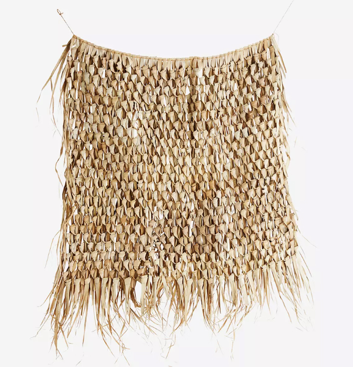 Wanddecoratie Madam Stolt van palmbladeren en jute