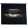 Wandkleed kus velvet goud
