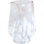 Windlicht glas wit goud