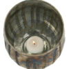 Zilver waxinelichthouder glas
