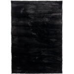 Zwart vloerkleed kleur 25 polyester