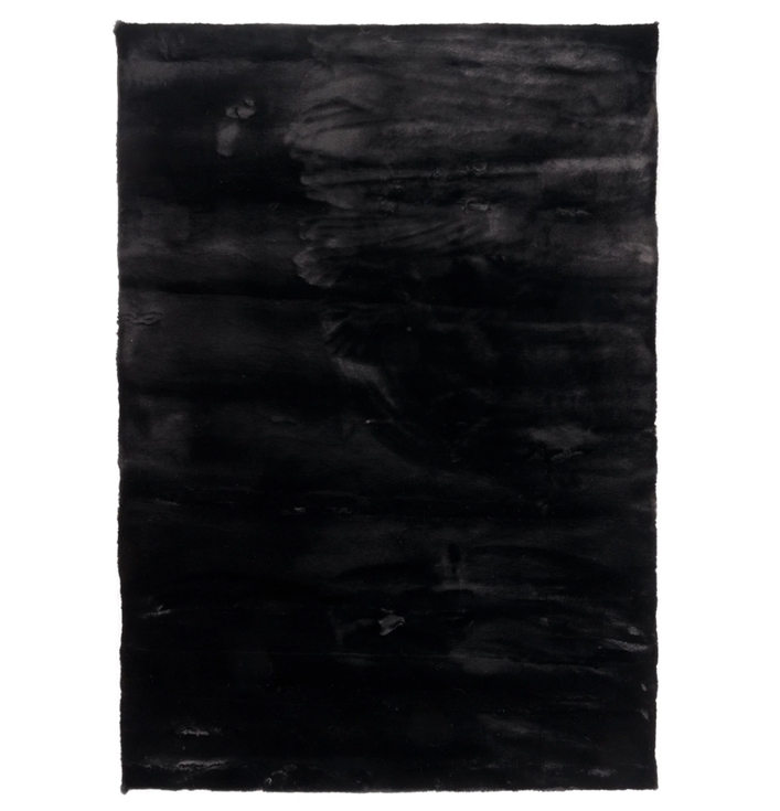 Zwart vloerkleed kleur 25 polyester