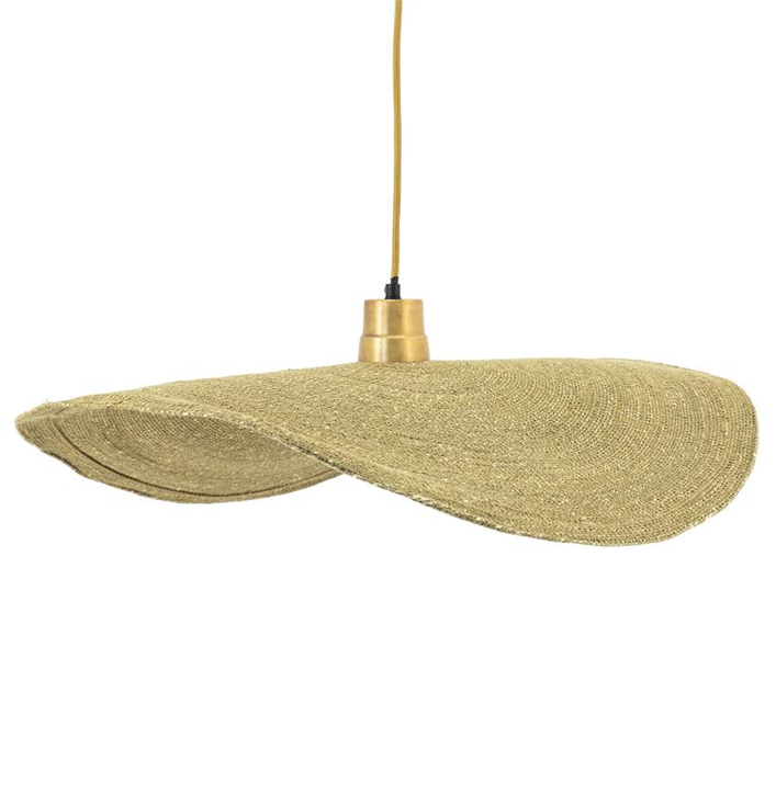 Hanglamp touw en metaal naturel