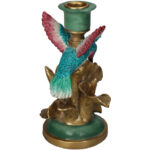 Kandelaar polyresin vogel