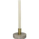 Marmer rond kandelaar beige