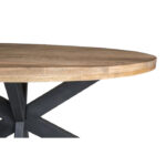 Metalen poot zwart eettafel