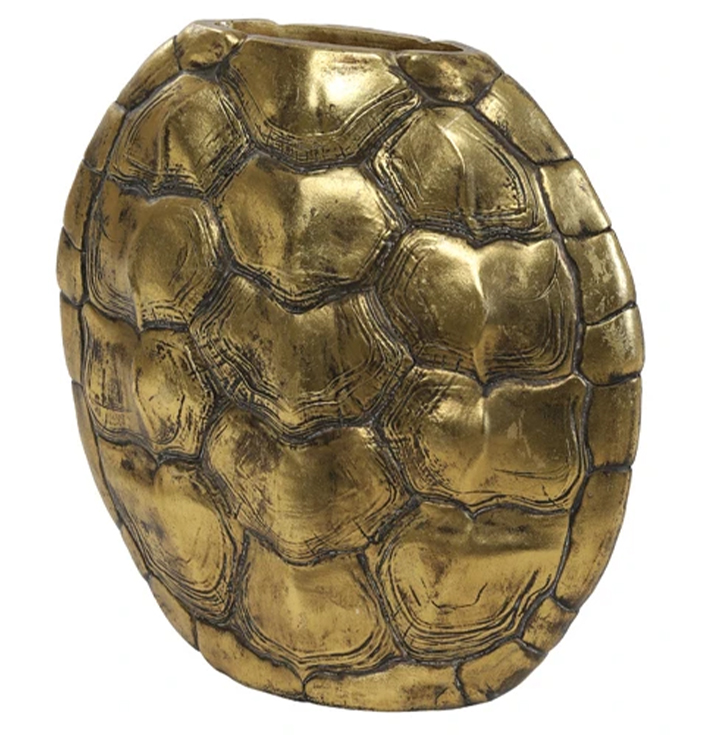 Ovale gouden schildpad vaas