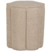 poef beige boucle polyester bloemvorm