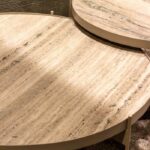 Rond marmeren salontafels set