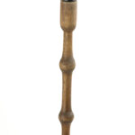 Ronden kandelaar bruin hout