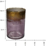 Waxinelichthouder paars glas