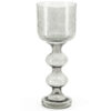 Windlicht Glas grijs rond