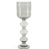 Windlicht grijs glas rondingen