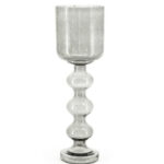 Windlicht grijs glas rondingen