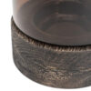 Windlicht met donkerbruin hout