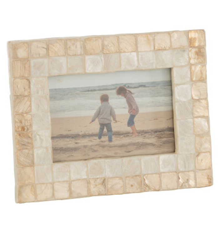 fotolijst schelpen beige