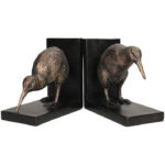 Bronzen boekensteun vogels