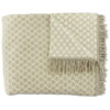 Claudi Plaid Colly Naturel Beige Met Franjes