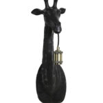 Giraffe wandlamp zwart kunststof