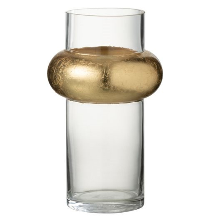 Gouden ring op glazen vaas
