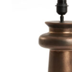 Keramiek rond lampvoet brons