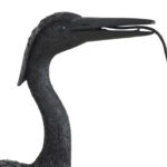 Kunststof zwart wandlamp vogel