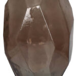 Organische vaas bruin glas