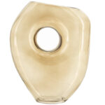 Organische vaas glas beige