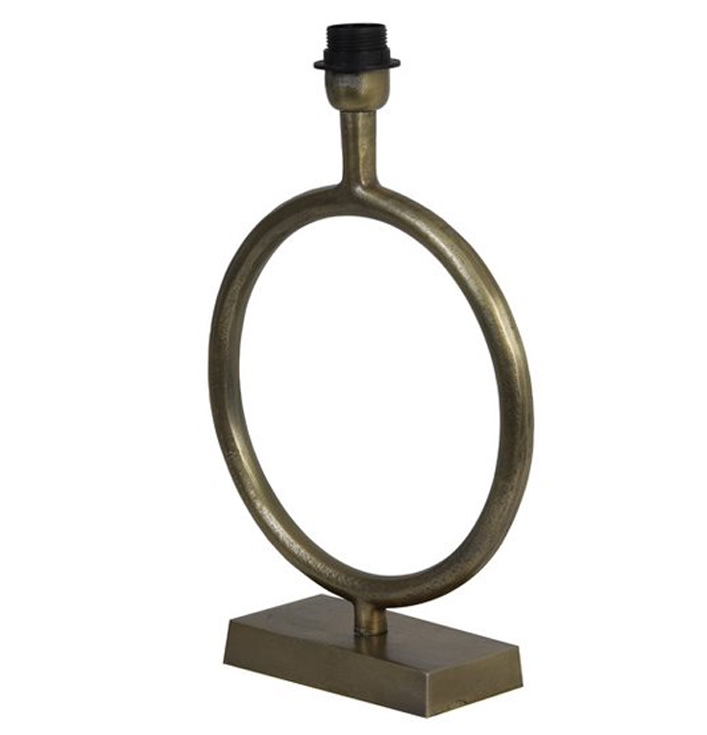 Ronde lampvoet metaal antiek brons