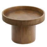Ronde salontafel hout bruin