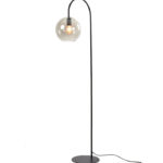 Ronden vloerlamp glas zwart