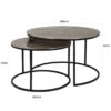 Salontafel set goud aluminium Richmond