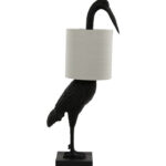 Tafellamp vogel zwart kunststof