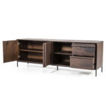 Tv dressoir twee deuren en twee lades bruin