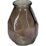 Vaas gerecycled glas in bruin