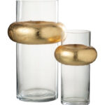 Vaas gouden ring hoog glas