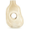 Vaas organisch beige glas