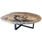 Versteend houten salontafel marmer