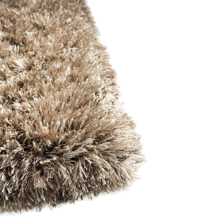 Vloerkleed bruin polyester hoogpolig