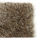 Vloerkleed hoogpolig licht bruin polyester