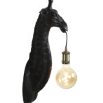 Wandlamp kunststof zwart giraffe