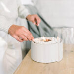 Witte tafelhaard betonlook op bio ethanol
