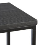 Zwarte sidetable metaal geribbeld