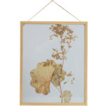 vierkante houten fotolijst glas droogbloemen