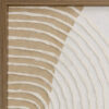 Abstracte wanddecoratie van papier maché boog details