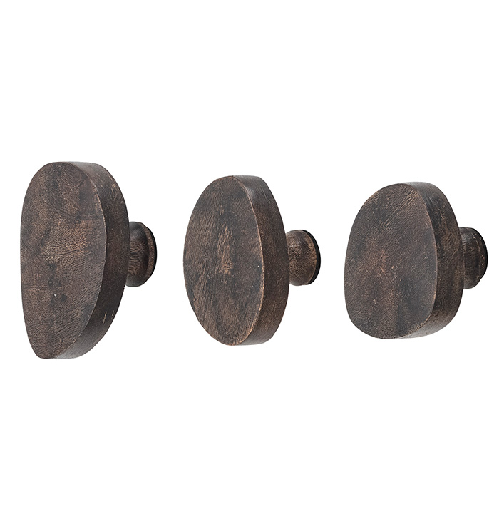 Bloomingville kapstok knoppen bruin hout