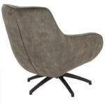 Draaivoet fauteuil bruin stof
