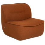 Fauteuil stof oranje rood