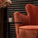 Fauteuil stoffen rood