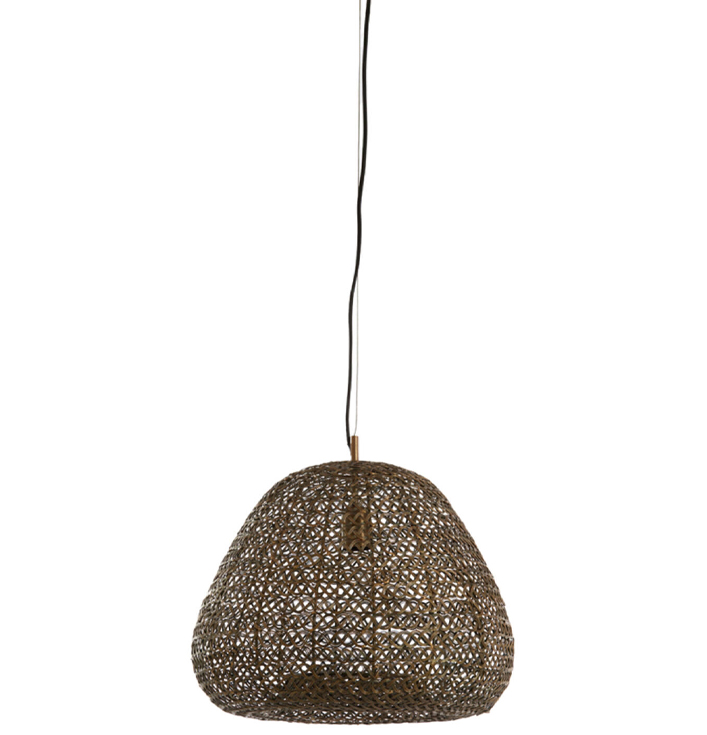 Hanglamp antiek brons metalen draadjes